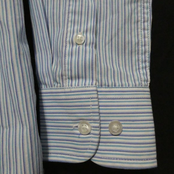 ANDREW FEZZA, size 12, striped button down dress shirt, GUC - Picture 11 of 16